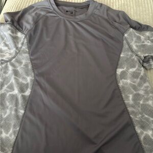 Holloway Gray Rash Guard Swim Top Moisture-Wicking Performance